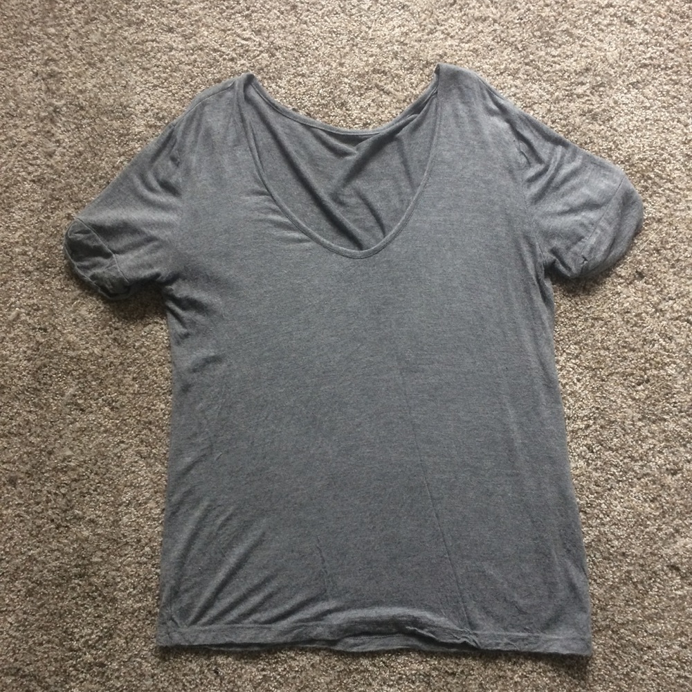 Super flowy low neck top